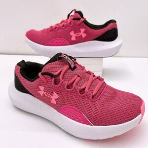Under Armour Charged Surge 4 Running Shoes Sneakers Womens Side 7 Pink Low Top